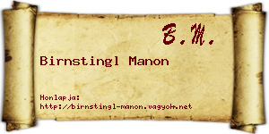 Birnstingl Manon névjegykártya